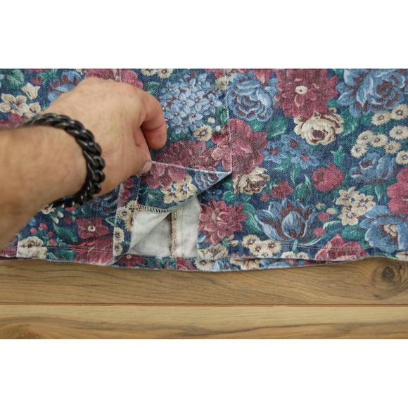 Vintage Vivalai Jeanswear Skirt Womens 10 Floral Cotton Denim Pencil USA 90s - Picture 6 of 11